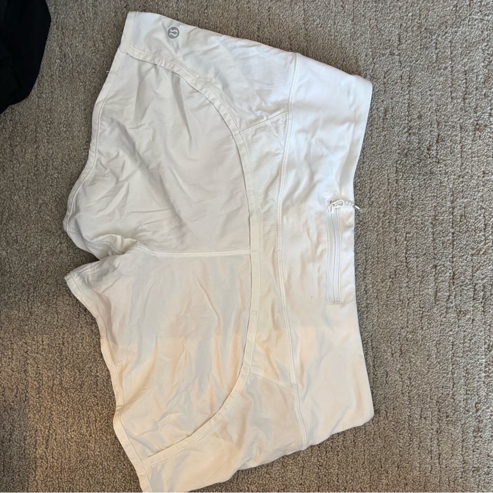 Lululemon Athletica White Athletic Shorts